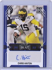 Chris Hinton Leaf Draft Autographs Blue Autograph Rookie Card 2022 #BACH1. rookie card picture
