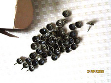 Box of 46 Thumb Tacks, bronze look, Faceted Hammered Style Heads