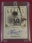 2020 Flawless Baseball Greats Chipper Jones Auto #1/5 Signed Autographed Bookend