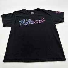 Iteam Of The Game T-shirt Boy S Black Graphic Print Miami Heat 100% Cotton.38074