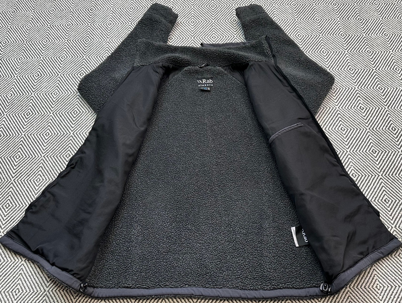 RAB WOMENS DOUBLE PILE FLEECE JACKET GREY HIKING TREKKING Size UK 14 US L EU 42 image 4