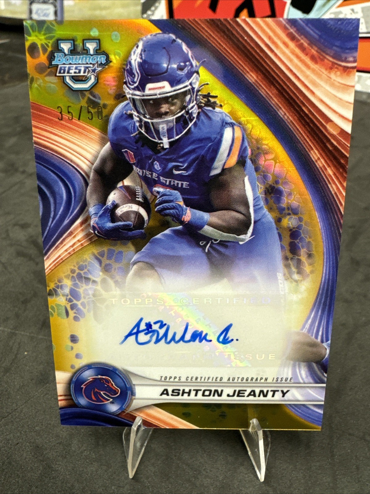 2024 Bowman U Best - ASHTON JEANTY autograph 35/50!  Gold Refractor!  SP 🔥