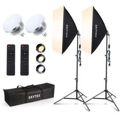 Softbox Lighting Kit(2Pack), 20x28in Soft Box | 85W 2700-6400K E27 LED Bulb C...