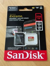 SANDISK Extreme 256 GB MicroSD card Class 3/UHS-I U3 V30 Extreme Storage