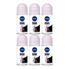 Nivea Black  White Invisible Clear Deodorant, 1.7oz 50ml  Pack of 6 