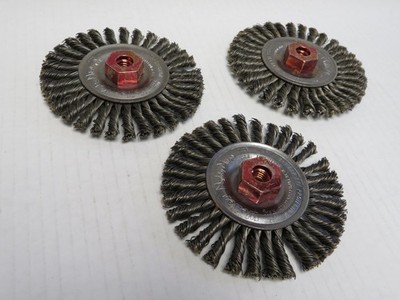 3 ) WEILER STRINGER BEAD TWIST WIRE WHEELS: 4'' DIA, 3/16'',.02'' WIRE, MIGHTY MITE