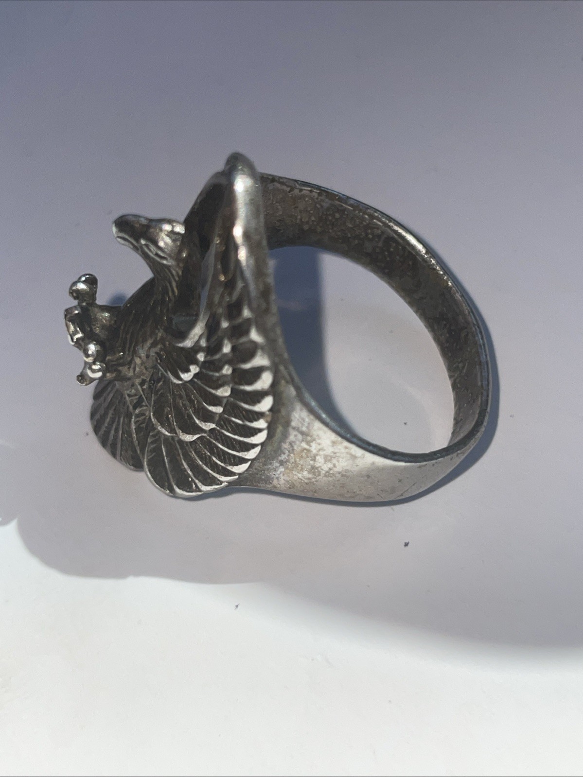 1985 GORDON & SMITH FLYING EAGLE Ring SILVER Plat… - image 9