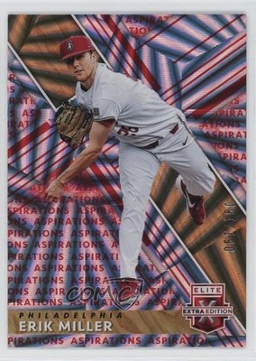 2019 Panini Elite Extra Edition Aspirations Red /150 Erik Miller #86 2a9