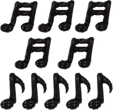 10PCS Music Note Balloons Black Foil Aluminum Balloon Birthday Party Music Theme
