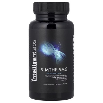 2 X Intelligent Labs, 5-MTHF, 5 mg, 60 Vegetarian Capsules