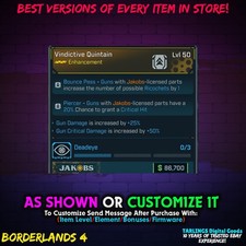 Borderlands 4 🎉 Quintain ✨ Many Options/Best Rolls ⭐ Or Customize! ⭐