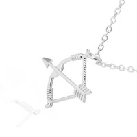 Bow And Arrows Necklace For Women Vintage Pendant Clavicle Chain Jewelry