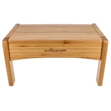 Ginsey Growing Up Green Bamboo Bathroom Step Stool For Using The Toilet And -