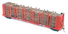HO WALTHERS - CANADIAN PACIFIC 62' BULKHEAD FLAT w/PULPWOOD - "USED & WEATHERED" — photo 1