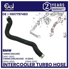 FOR BMW 3 SERIES E90 E91 TURBO INTERCOOLER PIPE HOSE CHARGE AIR LINE N47 7797483
