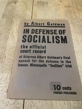 In Defense of Socialism by Albert Goldman 1944, 2nd Printing VTG Booklet Pioneer
