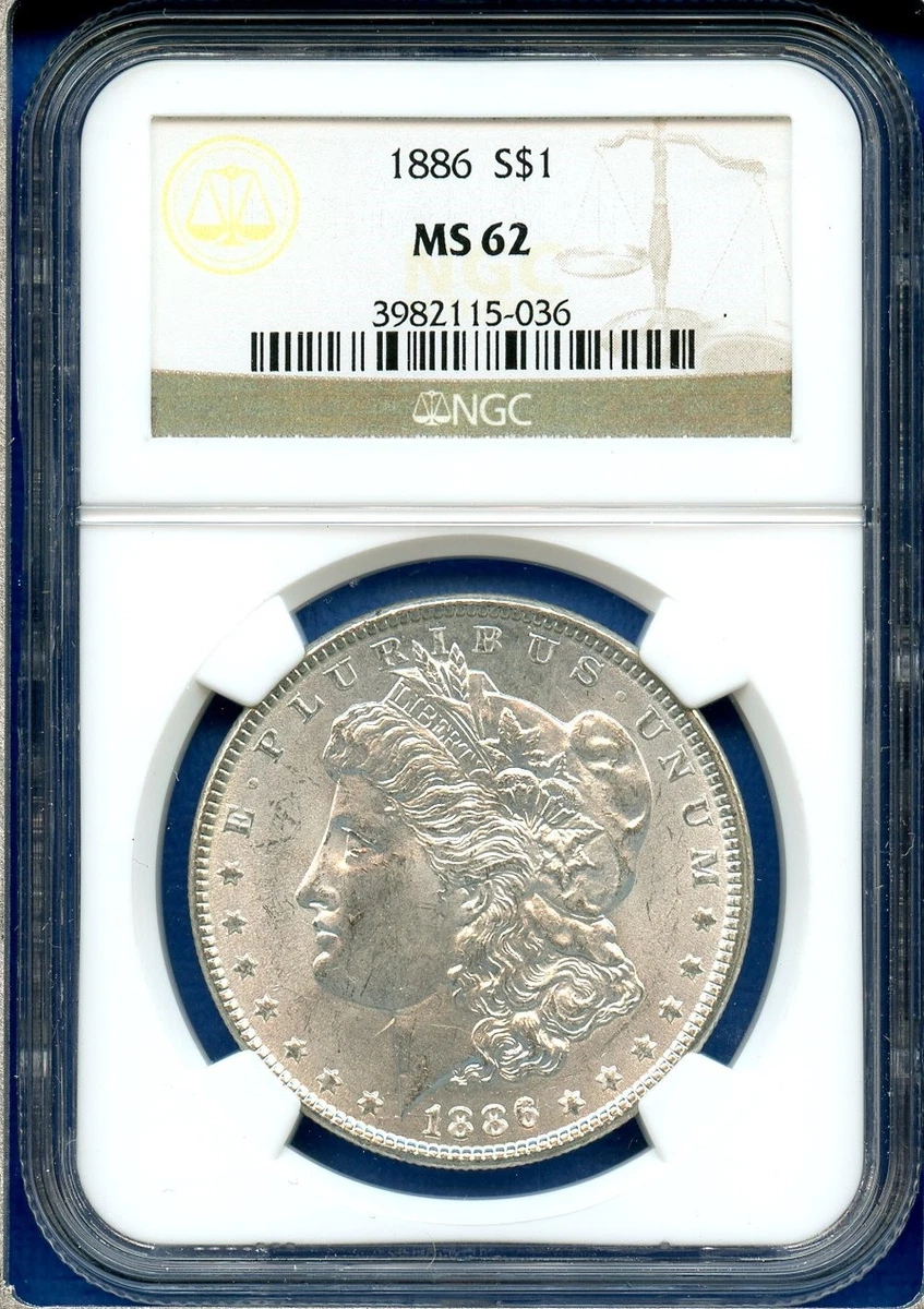 MS 62 Graded 1886 Year Morgan US Dollars (1878-1921) for sale | eBay