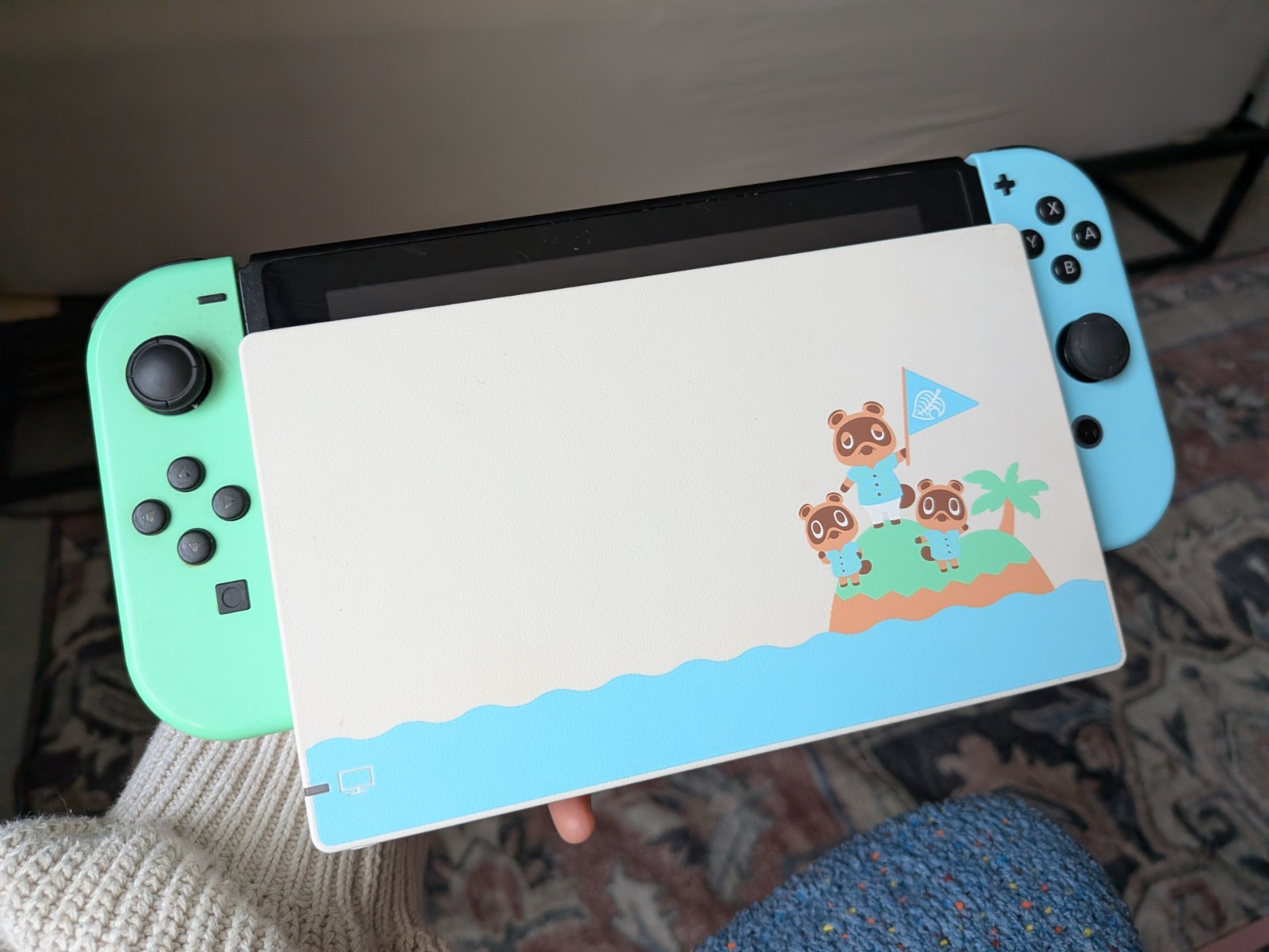 Nintendo Switch Animal Crossing Edition Console with Green & Blue Joy-Con Dock