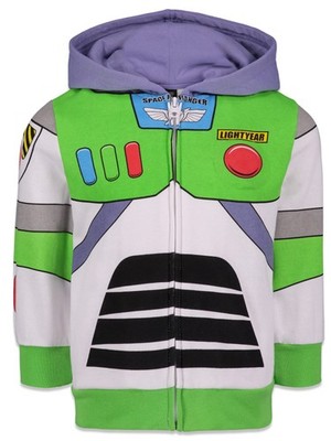 Toy Story Buzz Lightyear Toddler Boys Fleece Zip Up Hoodie Green 5T