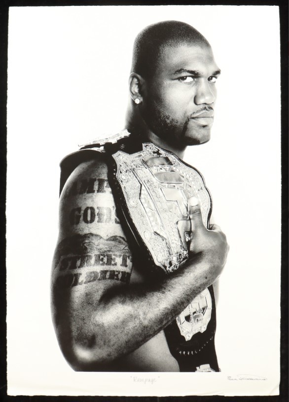 ERIC WILLIAMS Signed (Quinton Randi Jackson UFC) Rampage 22x32 LE Art Giclee***