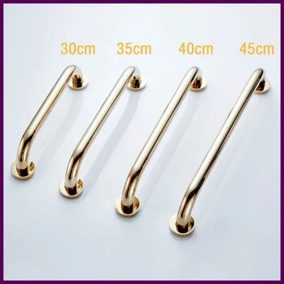 Gold Color Bathroom Tub Toilet Handrail 30/40/50cm Brass Gold Finish Grab Bar