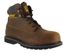 Mens Caterpillar Holton SB Safety Steel Toe Cap Lace Up Work Boots Sizes 6 to 15
