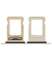 Dual Sim Card Tray For i Phone 13 Pro / 13 Pro Max Gold 