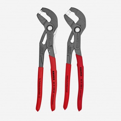 Knipex 10'' Hose Clamp and 10'' Click Clamp Plier Set, 2 Pieces