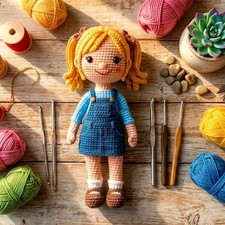 Muñeca de ganchillo girasol, muñeca amigurumi de ganchillo hecha a mano regalo, muñeca amigurumi