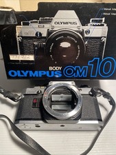 OLYMPUS OM-10 35mm SLR Film Camera Body Only Silver w/ Manual Strap