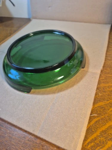 Vintage Mid Century Modern Anchor Hocking Forest Green Punch Bowl Stand Base 7"