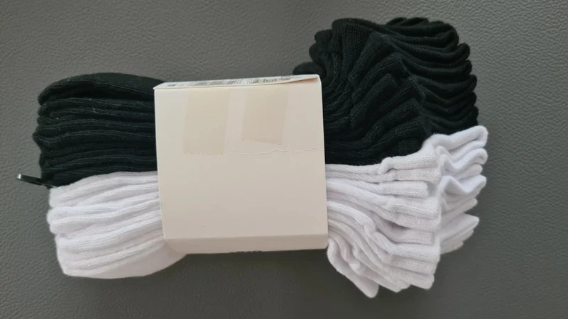 JACK & JONES Calzino corto bianco-nero confezione da 12 pezzi foto 2