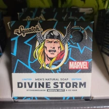 Dr. Squatch Limited Edition Divine Storm Soap Marvel Medium Grit Thor