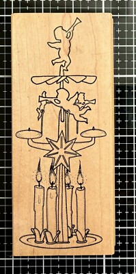 RARE XL! CHRISTMAS CANDLE WINDMILL Stampa Barbara pyramid swedish german angel