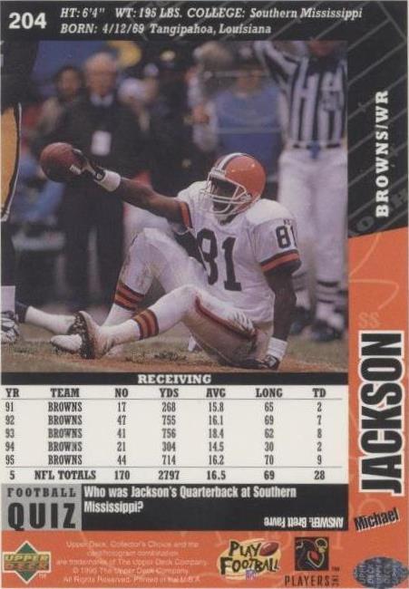 1996 Upper Deck Collector's Choice Michael Jackson #204 for