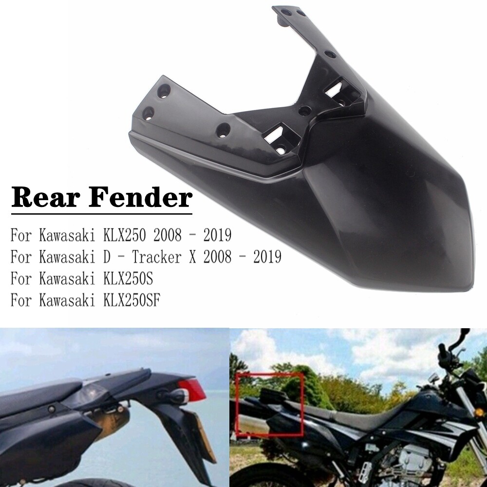 1X Black Rear Fender Mudguard For Kawasaki KLX250 KLX250S KLX250SF
