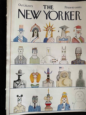 The New Yorker October 20, 1975 Saul Steinberg FRONT COVER ONLY