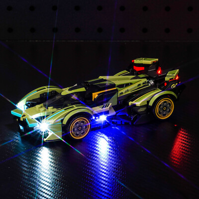 LocoLee LED Licht Kit für Lego 76923 Lamborghini Lambo V12 Vision GT Super Car