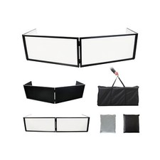 DJ Booth DJ Facade Portable DJ Event Booth Foldable Cover Screen Metal Frame ...