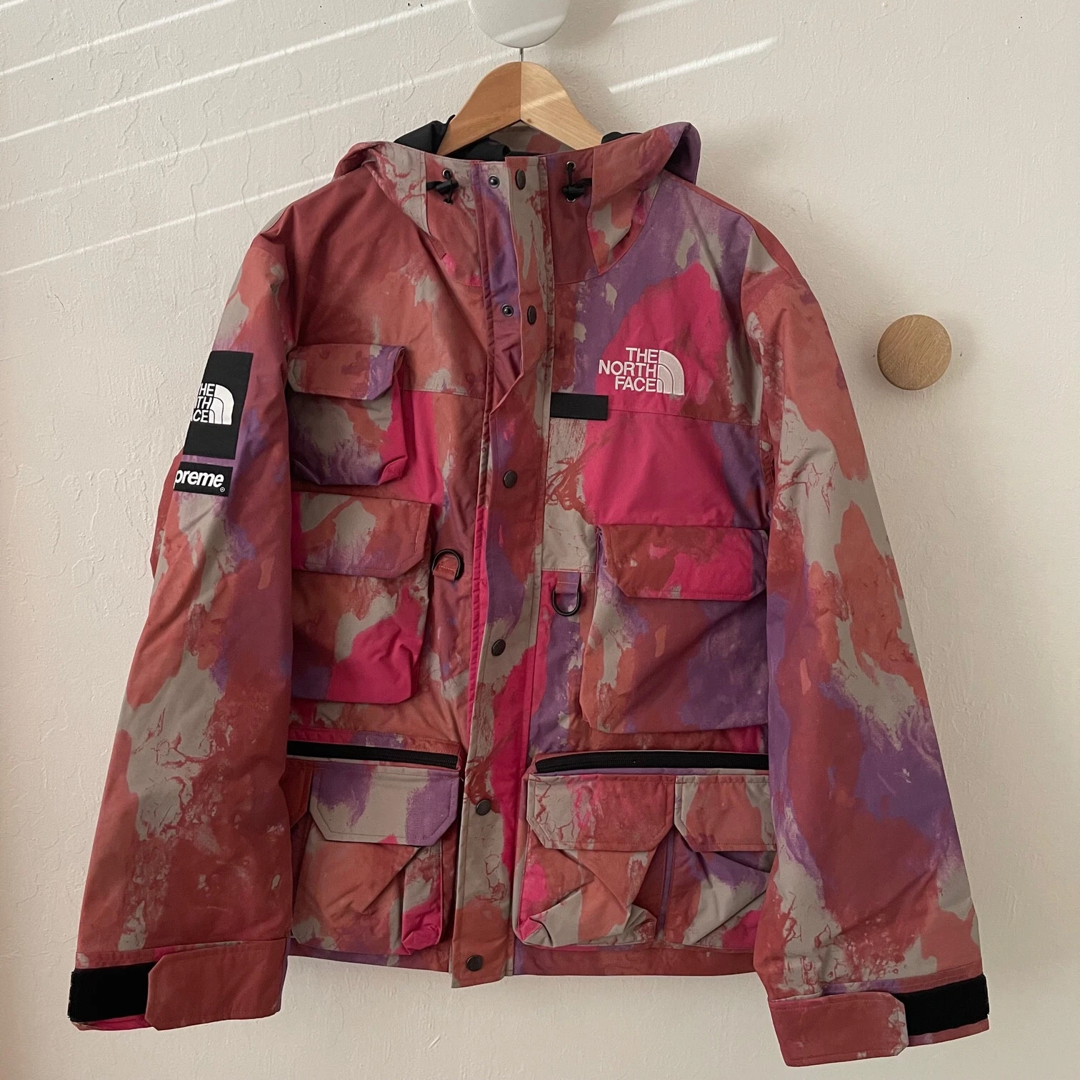 SUPREME x THE NORTH FACE veste cargo imprimé multicolore TNF taille moyenne RARE NEUF