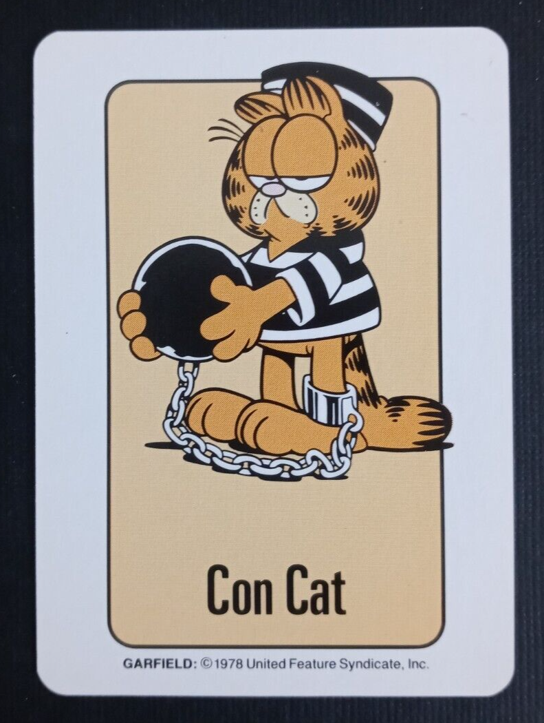 1978 Garfield Odie Maid Card Game Con Cat Garfield Single Card | eBay