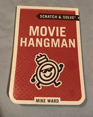 Scratch and Solve MOVIE HANGMAN Entertainment Themed Game Book, 96 pages -3 used