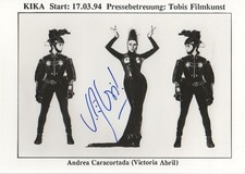 Victoria Abril Autogramm signed 13x18 cm Bild s/w