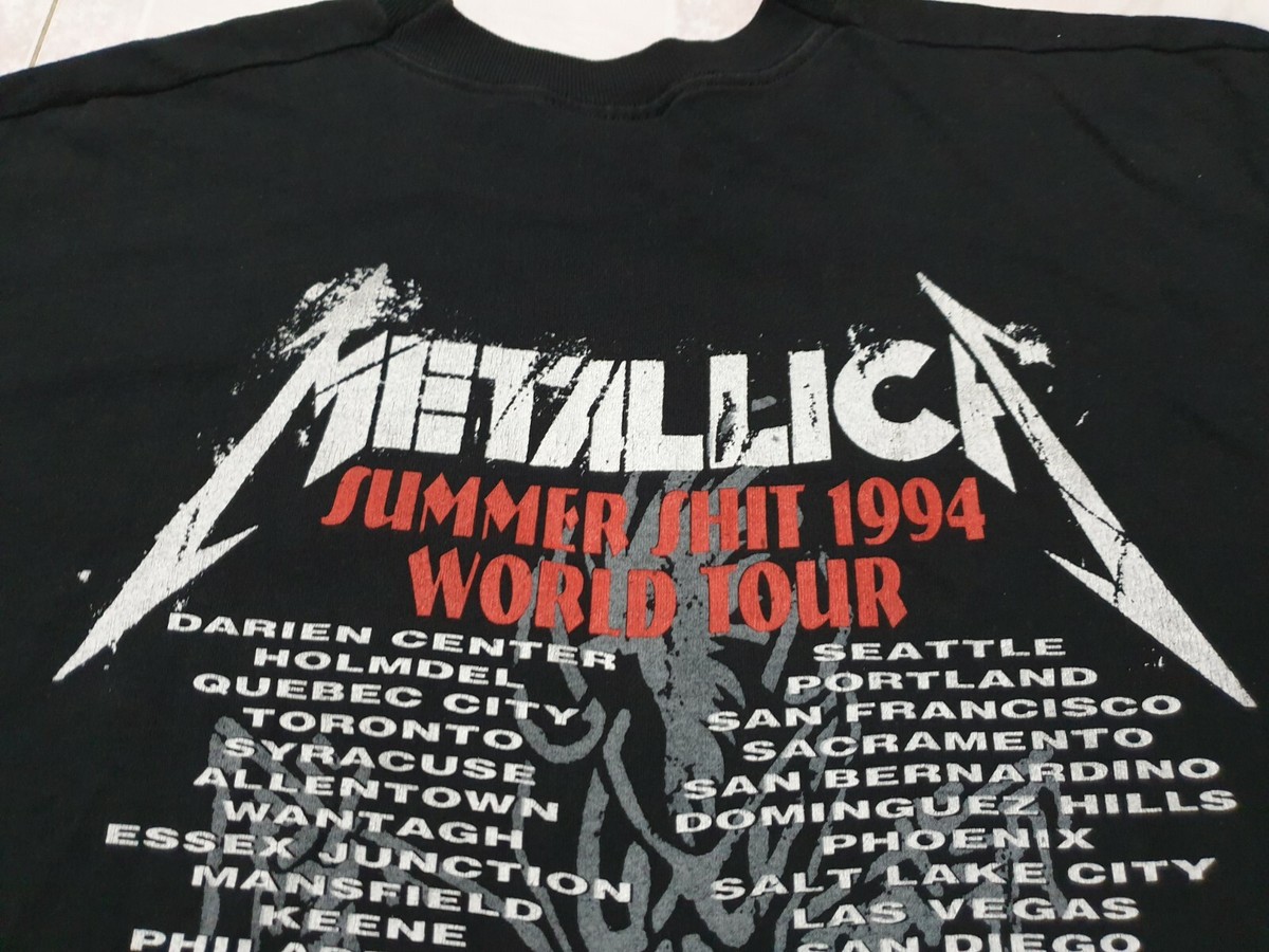 Rare Vintage 90s 1994 Metallica Binge & Purge Summer Tour T Shirt