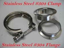 3 Inch Stainless Steel 304 V Band Vban Clamp W2 Flange Turbo Exhaust Down Pip