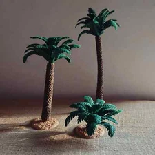 Diorama Realistic Miniature Coconut Palm Tree Model Scene Props Model Toy 5-19cm