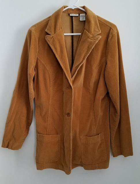 St. Johns Bay Women's Gold Corduroy Jacket Blazer Size Med. Tall -Good Condition | eBay