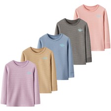 Kids Girls Tops Long Sleeve T-Shirt Daily Wear Sweatshirt Children Undershirt
