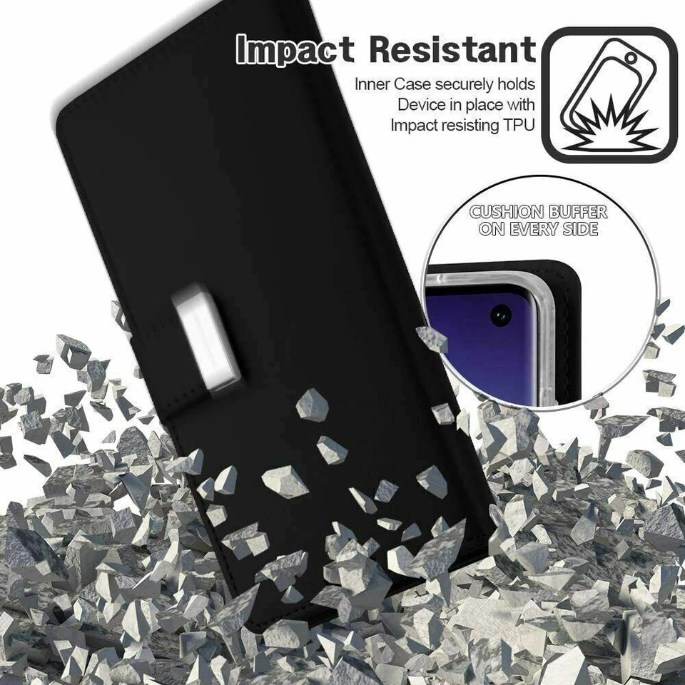 Flip Leather Cover Wallet Case For Samsung S10/ S10 Plus S9/ S9 Plus S8/ S8 Plus - image 3 of 4