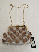 Zac Zac Posen Women's Floral Love Clear Gold Chain Crossbody Bag